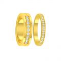 10k gold couple ring natural diamond gift