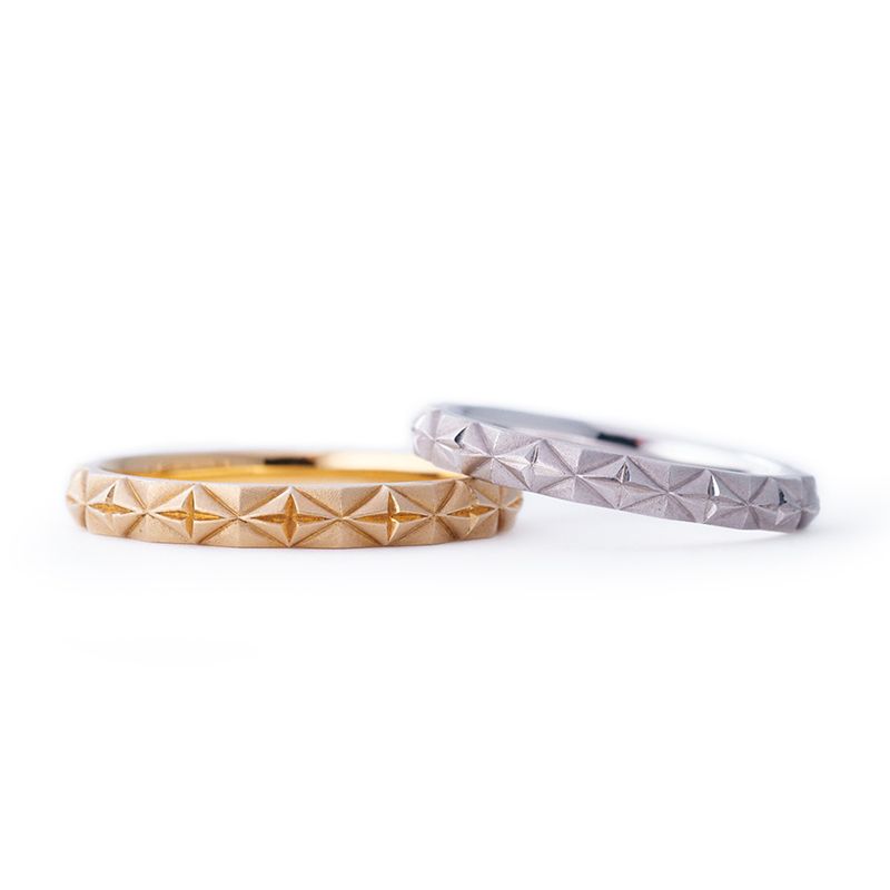 14K gold couple ring engraved lettering ring wedding engagement fashion diamond