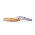14K gold couple ring engraved lettering ring wedding engagement fashion diamond