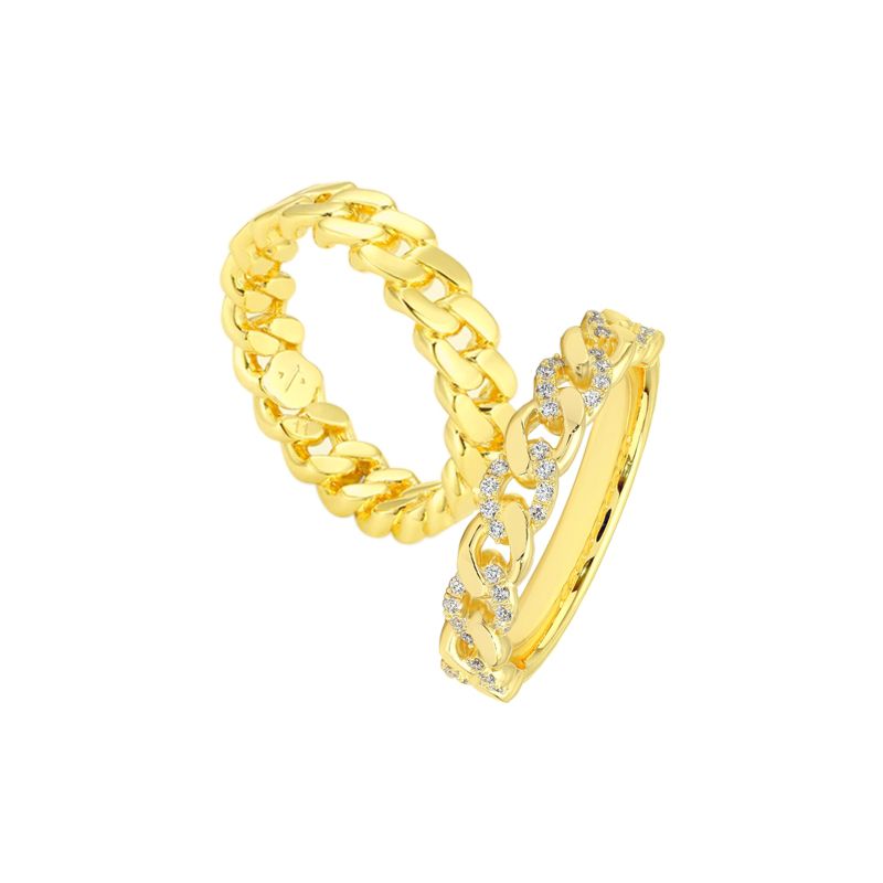 14K Gold couple ring natural diamond gift