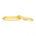 14K gold ring couple ring engraved ring gold diamond engagement coronation design