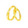 Lifetime Love Eternal Couple Diamond Custom Ring 14K Gold men and women.