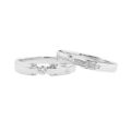 14K Love Themed Couple Rings - Enchanting Engagement and Wedding Bands