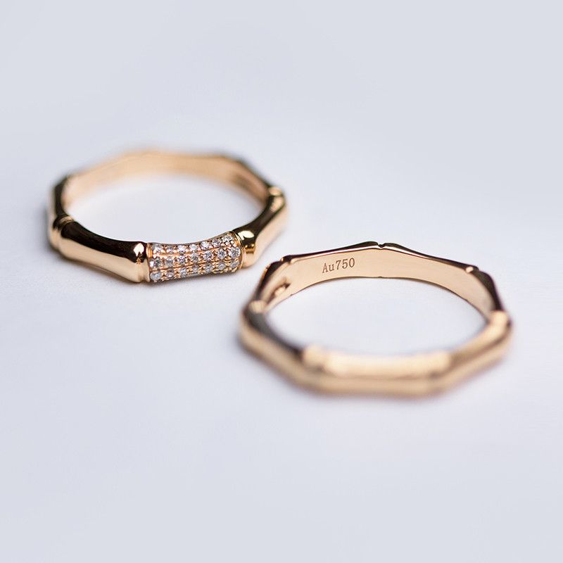 Exclusive 18K arat Gold Plated Diamond Accent Infinity Symbol Rings