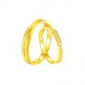 999 Full Gold couple ring The Parent Trap gold ring lady ring wedding ring custom made for girlfriend