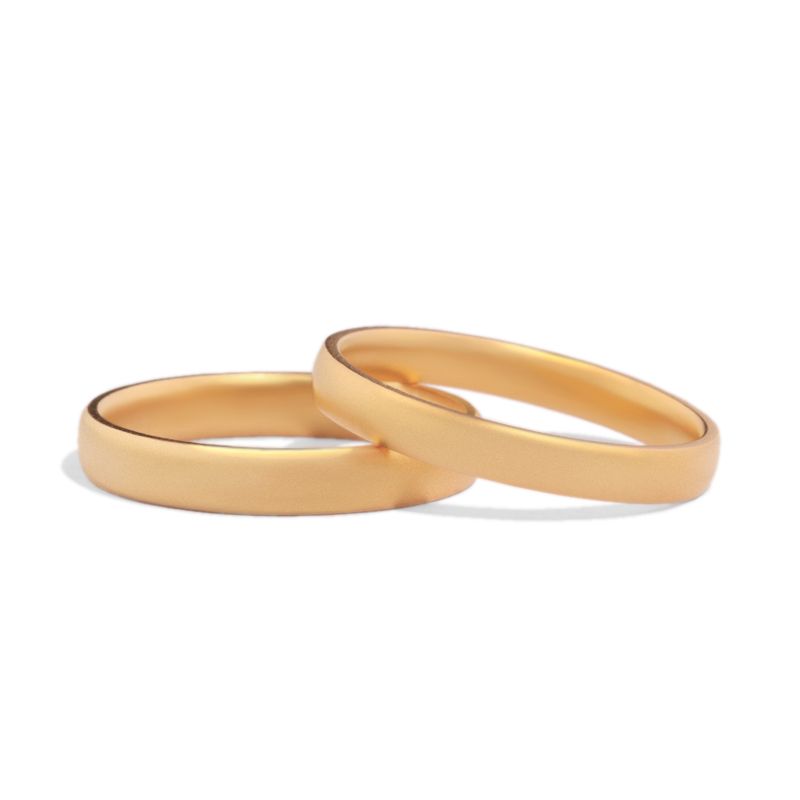 Classic Solitaire 10K Couples Bands - Wedding, Engagement, and Commitment Gift