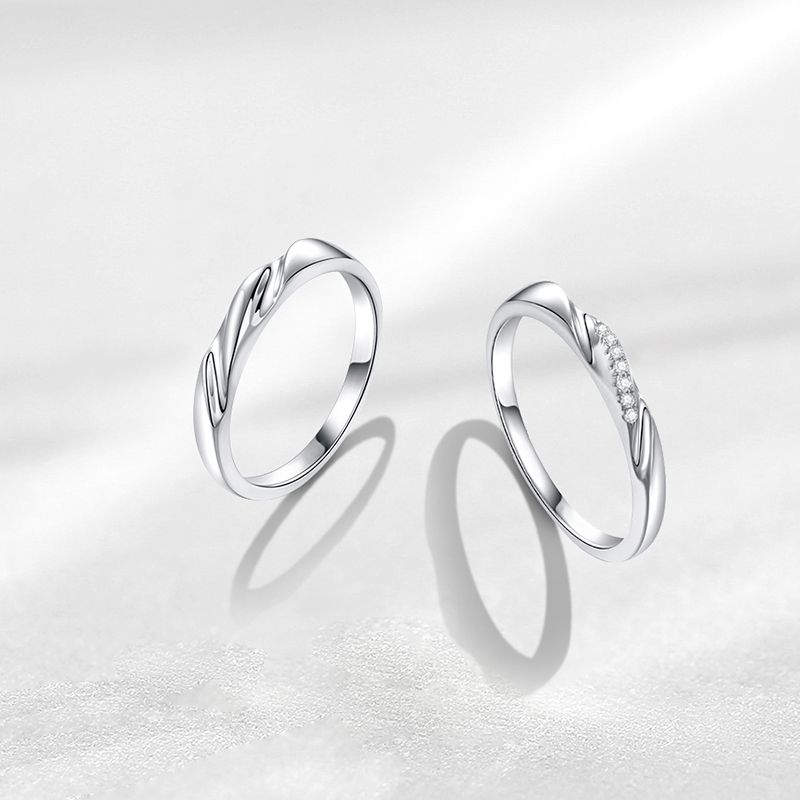 Eco-Friendly Recycled 14K gold Plated Commitment Rings for Couples