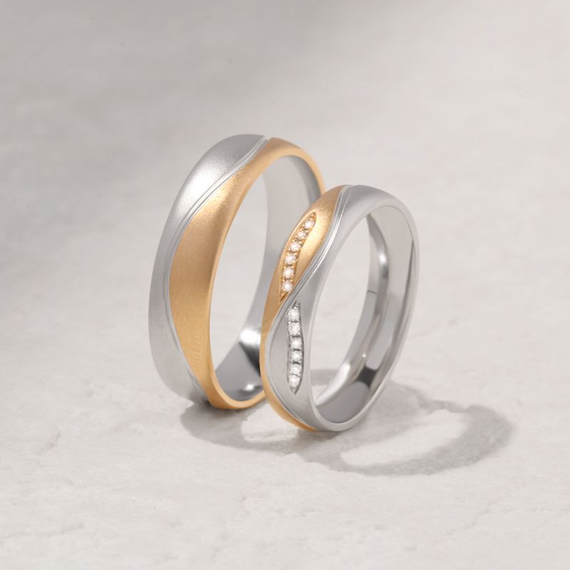 Artisans Masterpiece: Customized 10K Gold Rings in Unique Platinum, Gold, and Rose Gold Mix