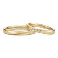 Diamond-encrusted 10K gold couple rings, exquisitely crafted, the first choice gift for Valentines Day and anniversary