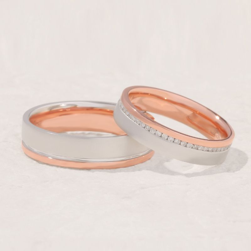 Distinguished Commitment: Distinctive 10K Tri-Color Gold Ring Options for Couples