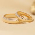 Enduring Whispers: Delicate 10Karat Gold Bands for Couples in Subtle Platinum to Rose Gold Tints