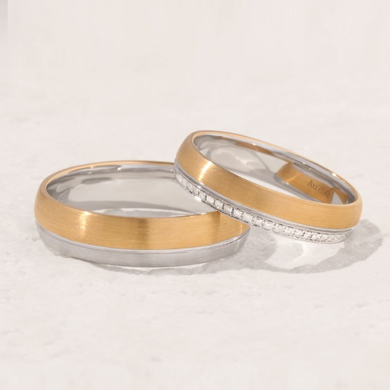 Eternal Bond: 10K Gold Couple Rings in Classic Yellow, White & Rose Gold