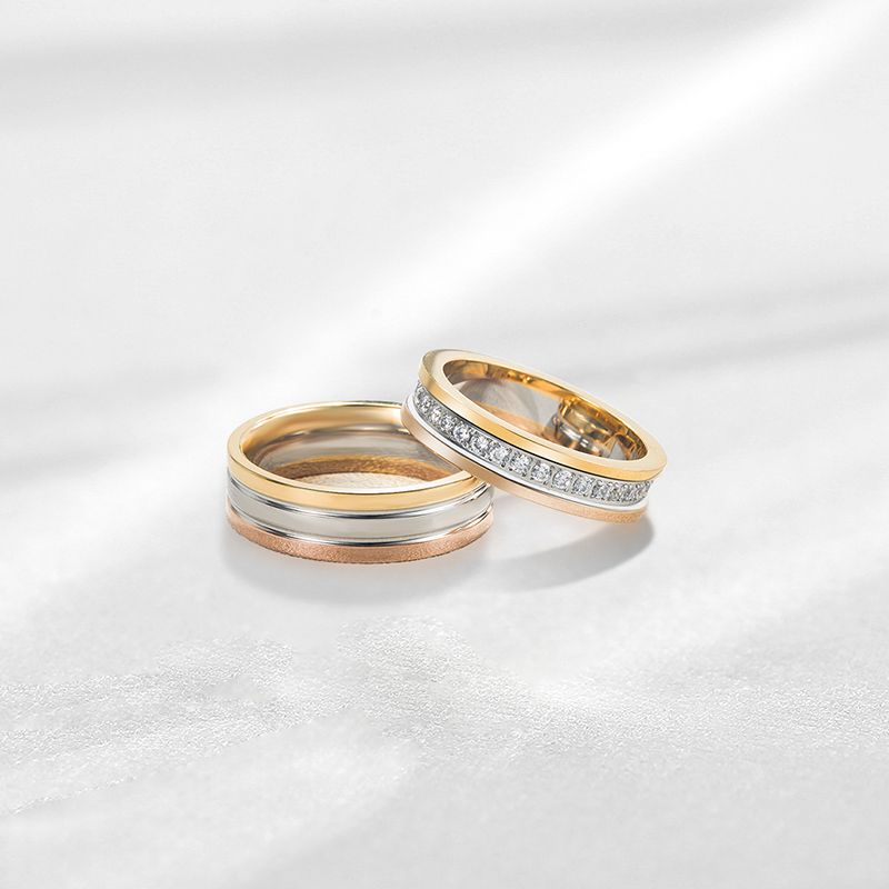 10K Yellow Bonded Solitaire CZ Bridal Ring Pair with Swirl Design