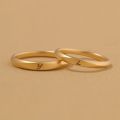 Customizable Width Classic Flat Profile PT950 10K Gold Bands