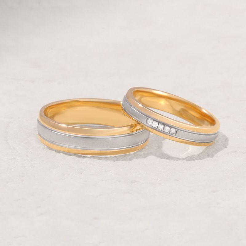 Golds Enduring Glow: Lasting 10K Gold Relationship Rings in Platinum, Gold, and Rose Gold Finish 