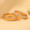 Interlocking Affection: Stylish 10Karat Gold Interlocking Couples Rings in Three Metals