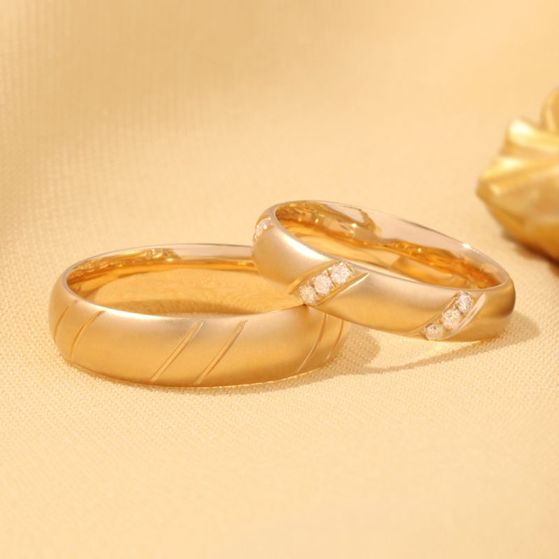 Interwoven Love: 10K Gold Infinity Bands for Couples in Three Metal Colors