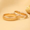 Interwoven Love: 10K Gold Infinity Bands for Couples in Three Metal Colors