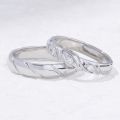 Matching Masterpiece: 10K Gold Plated and Inner Grooved Couple Rings Perfect for Weddings