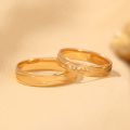 Luxurious Pledge: Bespoke 10K Gold Commitment Rings in Rich Platinum, Gold and Rosy Hue