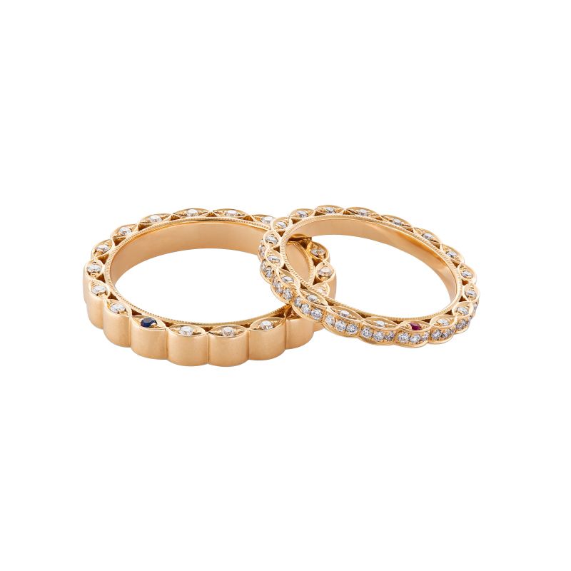 Eternally United: 10K Gold Couples Wedding Bands with Personalized Inscription Inside