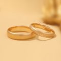 Pure Devotions Reflection: Mirror Finish 10K Gold Couples Rings in Three Metal Colors