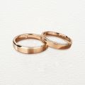 Designer Style Unisex 10K Rose Gold Plated Infinity Couple Rings