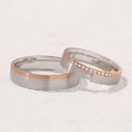 Trio of Elegance: Trio Collection of 10K Gold Rings in Platinum, Gold and Rose Gold