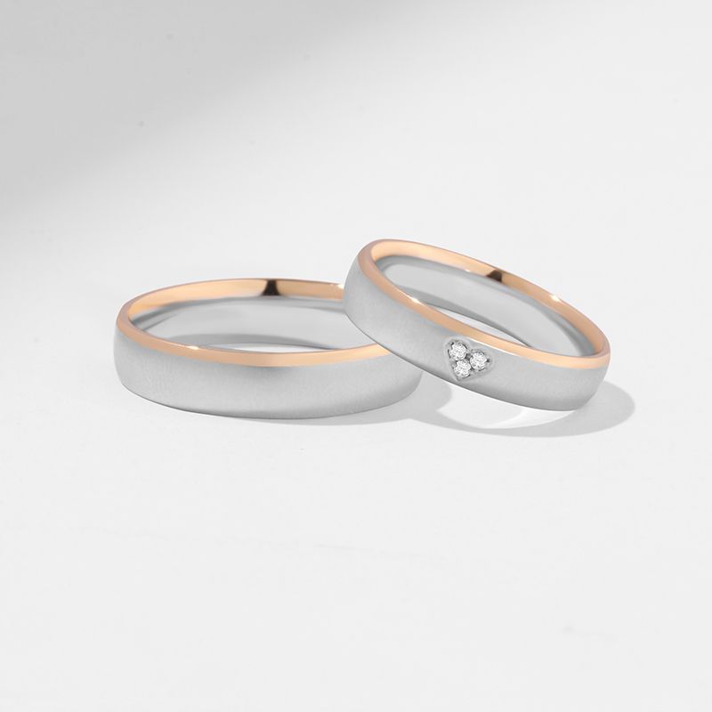 Versatile Gold Expression: Mix-and-Match 10K Gold Rings in Elegant Platinum, Gold, Rose Designs