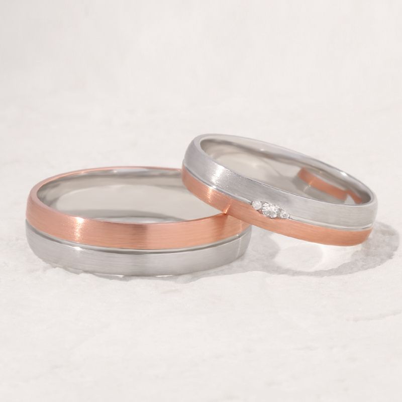 Whispers of Gold: Minimalist 10Karat Gold Couples Rings in Classic Platinum to Rose Tones