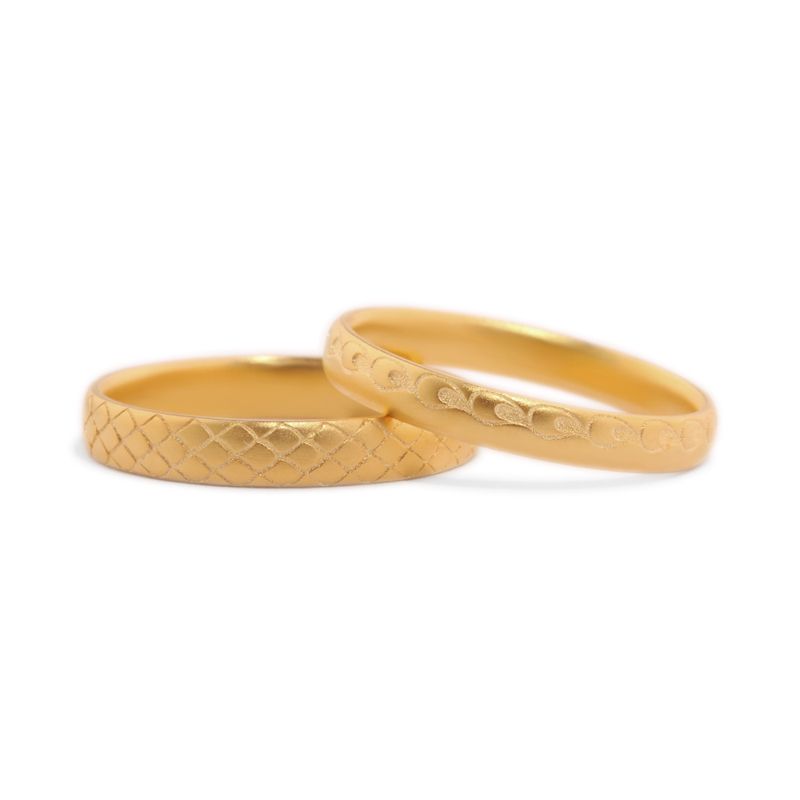 Elegant Scale-Inspired 14K Couples Rings - Wedding, Engagement, and Anniversary Gift