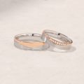 Everlasting Embrace: Handcrafted 14K Gold Couples Rings in Precious Platinum, Gold Shades