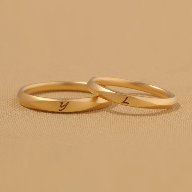 Customizable Width Classic Flat Profile PT950 14K Gold Bands