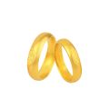 Contemporary 14K White/Yellow/Rose Gold Plated Two-Tone Couple Rings