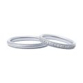 Roman Numeral Date Engraved 14K Gold PT950 Anniversary Bands