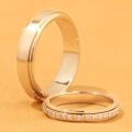 Celtic Knot Patterned 14K Gold with PT950 Inner Band Wedding Rings