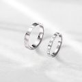 Hypoallergenic 14K White Gold Plated Titanium Promise Rings for Lovers