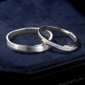 Luminous Connections: Glimmering 14K Gold Ring Sets for Couples in Glowing Platinum to Rose