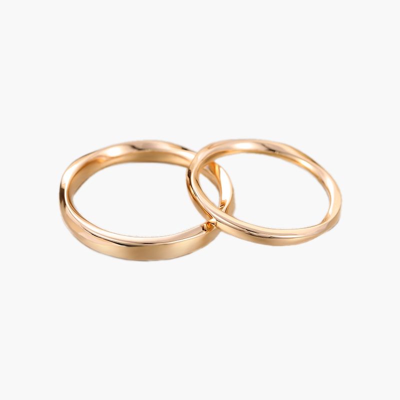 Personalized Engraved Coated 14K Wedding Band Set