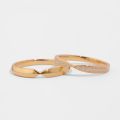 Diagonal 10K Gold Couples Rings - Elegant Design for Engagement, Wedding and Eternal Love
