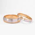 Golden Evermore: Expertly Crafted 18K Tri-Tone Gold Commitment Rings for Couples