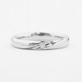 10K Wave Pattern Couple Rings - Engagement and Wedding Bands with Timeless Elegance