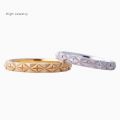 14K gold couple ring engraved lettering ring wedding engagement fashion diamond