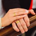 Romantic Heartbeat Design 18K Gold PT950 Couple Ring Set for Marriage