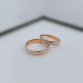 Classic Tungsten Carbide Inlaid 18K platinum Gold Plated His and Hers Rings