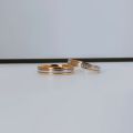 Classic Tungsten Carbide Inlaid 18K platinum Gold Plated His and Hers Rings