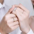 Eco-Friendly Recycled 10K gold Plated Commitment Rings for Couples