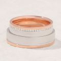 Distinguished Commitment: Distinctive 10K Tri-Color Gold Ring Options for Couples