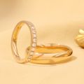 Elegant Merge: Seamless Blend of 10Karat Gold and Platinum, Yellow, Rose Gold in Couple Rings