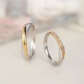 Elegant retro 10K gold couple diamond ring design for eternal vows of sweet love